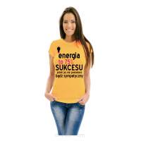 Koszulka z nadrukiem energia to 75% sukcesu jeżeli jej nie posiadasz bądź sympatyczny 