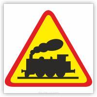 Znak drogowy Tablica informacyjna A-10 przejazd kolejowy bez zapór - znak ostrzegawczy 60x60 cm