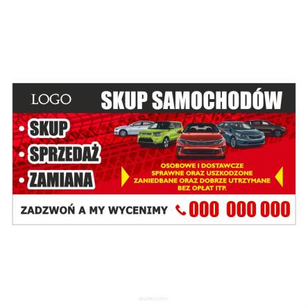 Baner reklamowy gotowe wzory banerów - Skup samochodów