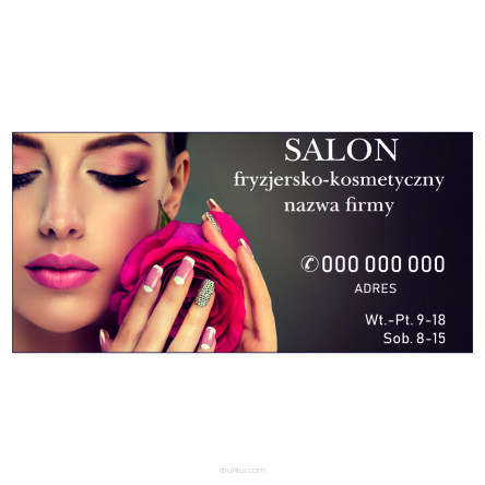 Szyld reklamowy REKLAMA 100x50 cm SALON fryzjersko-kosmetyczny