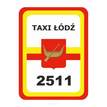 NAKLEJKI MAGNETYCZNE oznaczenie TAXI ŁÓDŹ numer