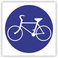 Znak drogowy Tablica informacyjna C13 droga dla rowerów -znak nakazu 60x60 cm
