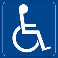 INWALIDA niepełnosprawny naklejka