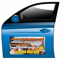Magnes na samochód reklama magnetyczna wykonywanie instalacji elektrycznych