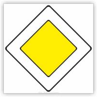 Znak drogowy Tablica informacyjna D1 droga z pierwszeństwem -znak informacyjny 40x40 cm