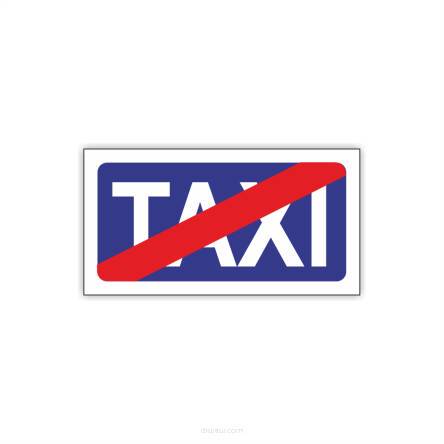 Znak drogowy Tablica informacyjna D20 koniec postoju taksówek -znak informacyjny 40x40 cm