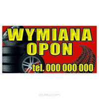 Szyld reklamowy REKLAMA 40x60 cm WYMIANA OPON