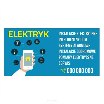 Baner reklamowy gotowe wzory banerów - Elektryk