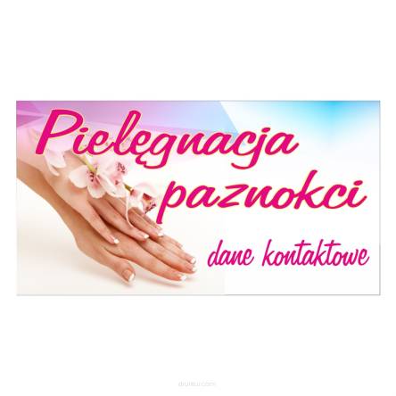 Baner reklamowy gotowe wzory banerów - Pielęgnacja paznokci