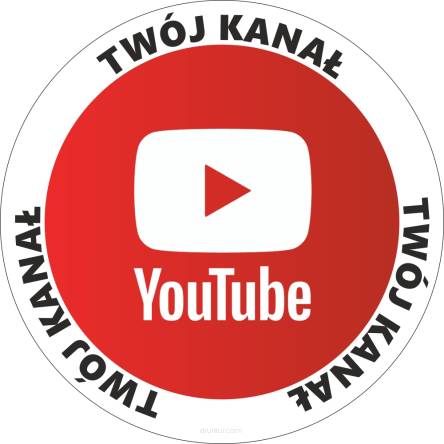 Naklejka z logo youtube 