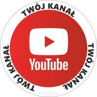 Naklejka z logo youtube 