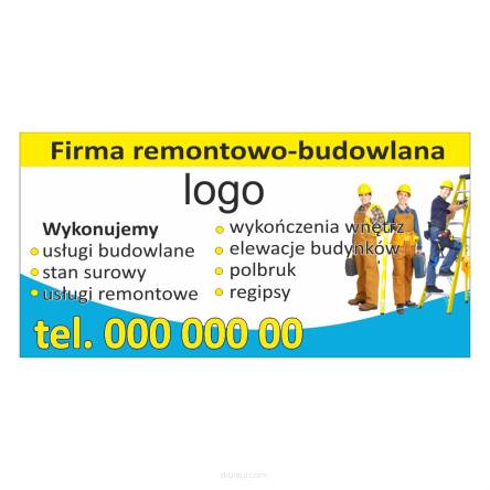 Baner reklamowy gotowe wzory banerów - Firma remontowo-budowlana