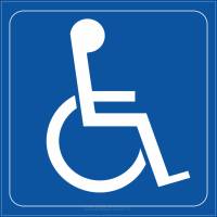 Naklejki samoprzylepne inwalida - niepełnosprawny 