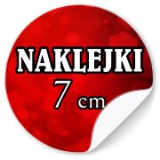 Naklejki z LOGO okrągłe ETYKIETY REKLAMOWE z twoim nadrukiem 7 cm 100 szt