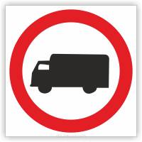 Znak drogowy Tablica informacyjna B5 zakaz wjazdu samochodów ciężarowych - znak zakazu 60x60 cm