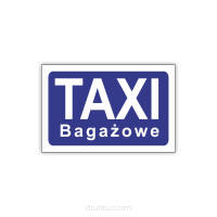 Znak drogowy Tablica informacyjna D19a postój taksówek bagażowaych -znak informacyjny 60x60 cm