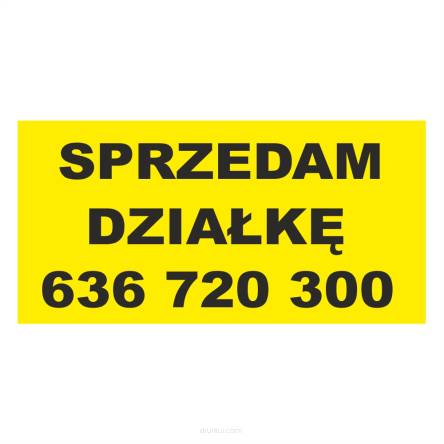 BANER SPRZEDAM działkę wynajem - gotowe wzory