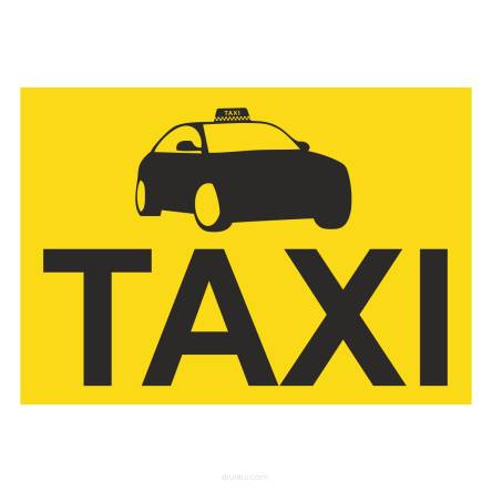 MAGNES na samochód oznakowanie naklejka AUTO TAXI