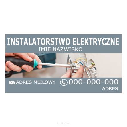 Baner reklamowy gotowe wzory banerów - Instalatorstwo elektryczne