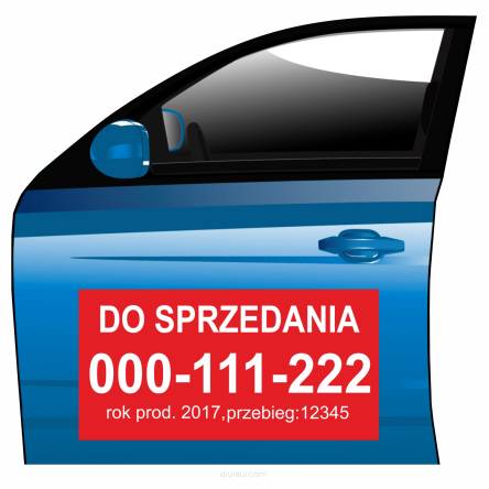 Magnes na samochód reklama magnetyczna do sprzedania