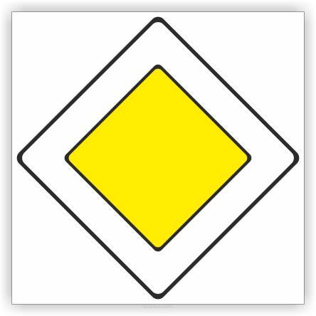 Znak drogowy Tablica informacyjna D1 droga z pierwszeństwem -znak informacyjny 60x60 cm