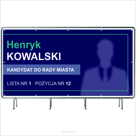 BANER WYBORCZY BANERY WYBORCZE 130x80cm - 5 szt. gotowy projekt PLANDEKA