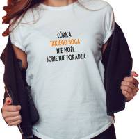 Koszulka z nadrukiem napis PREZENT dla CÓRKI