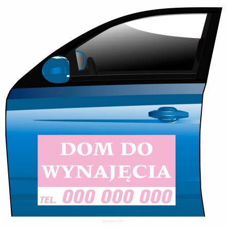 Magnes na samochód reklama magnetyczna dom do wynajęcia