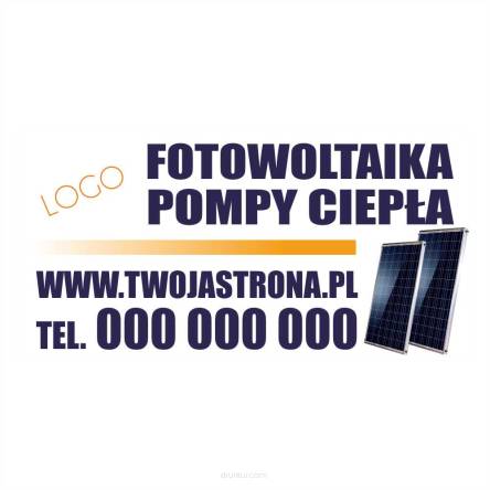 Baner reklamowy gotowe wzory banerów - Fotowoltaika pompy ciepła