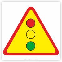 Znak drogowy Tablica informacyjna A-29 sygnały świetlne - znak ostrzegawczy 30x30 cm