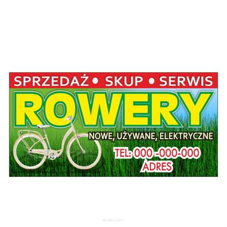 Baner reklamowy gotowe wzory banerów - Rowery