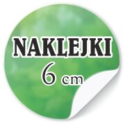 Naklejki z LOGO ETYKIETY REKLAMOWE twój nadruk grafika tekst 6 cm 250 szt