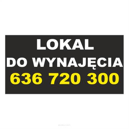 Baner reklamowy gotowe wzory banerów - Lokal do wynajęcia