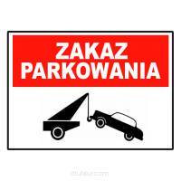 Tablica informacyjna zakaz parkowania