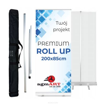 Roll up PRZENOŚNY SYSTEM WYSTAWIENNICZY 200x85 cm REKLAMA projekt gratis