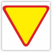 Znak drogowy Tablica informacyjna A-7 ustąp pierwszeństwa - znak ostrzegawczy 60x60 cm